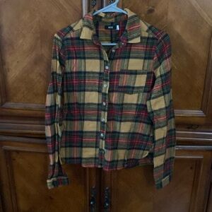 BDG Plaid Button-Up Flannel